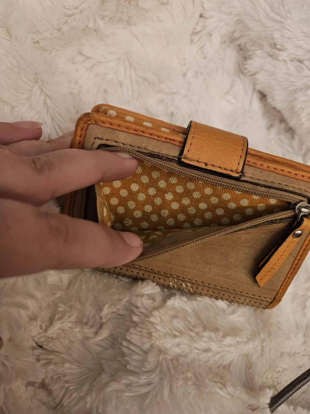 Fossil☆Vintage Floral Leather Wallet